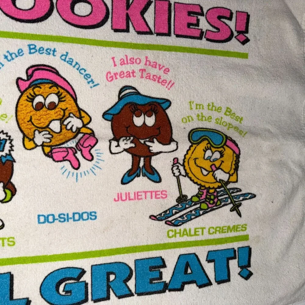 Vintage Girl Scouts Cookies Beach Towel They’re All Great 80s USA Graphic